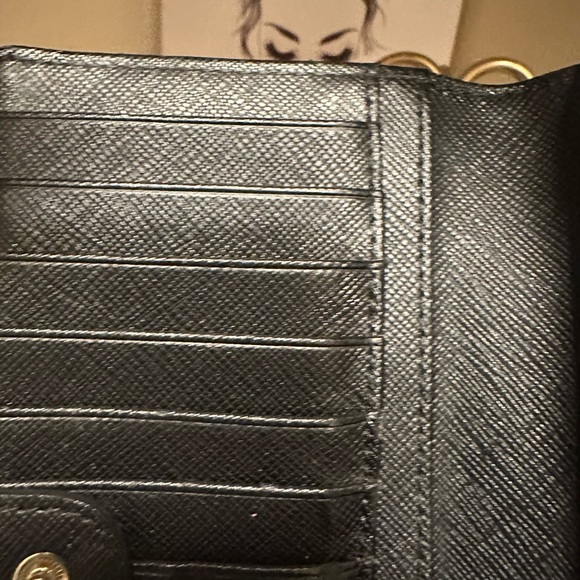 Kate Spade Stacy Cameron Street Jardin Slim Bifold Black Multi Floral Wallet EUC - Picture 11 of 13